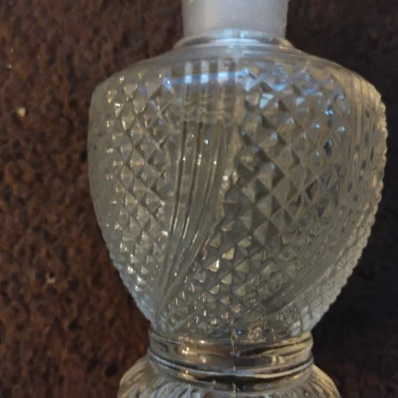 VINTAGE ADAM GLASS/  CRYSTAL EMPTY PERFUME BOTTLE,  MADE IN  ITALY! - Picture 4 of 14